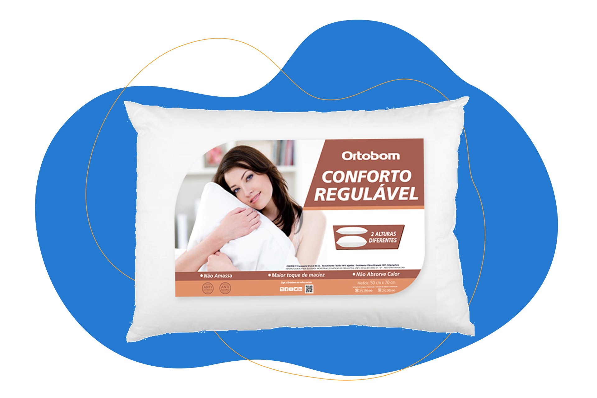 travesseiro regulável Ortobom